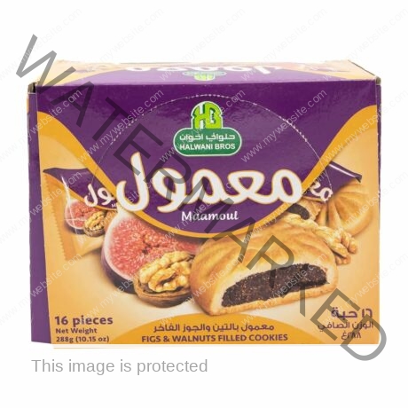 HALWANI Maamoul Fig & Walnut Cookies 18 gm X 16 pcs