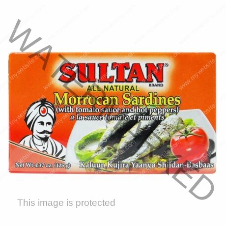 SULTAN Moroccan Sardines Tomato Sauce / Hot Pepper 4.37 gm