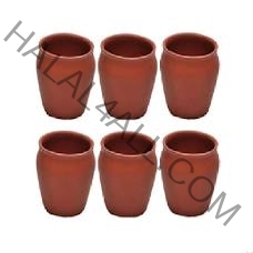 DULHAN Classic Clay Mug / Glass 6 PC SET