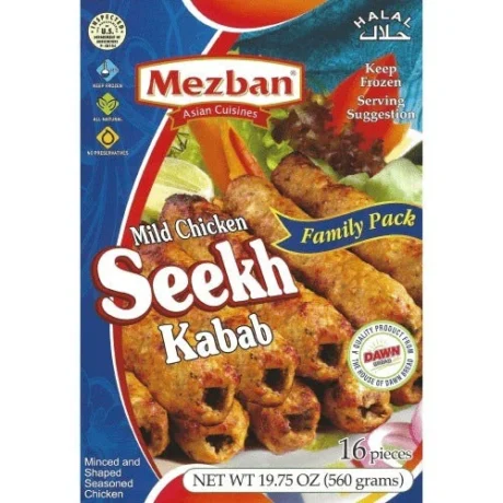 MEZBAN Chicken Seekh Kabab MILD FP 16 PCS