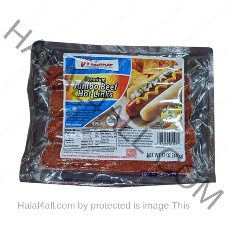 MIDAMAR Jumbo Beef Hot Links 12 oz
