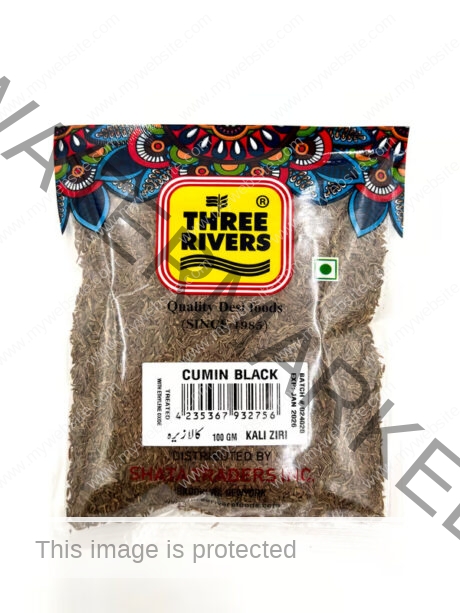 Three Rivers Black Cumin 100 gm ( Shahii Zeera )