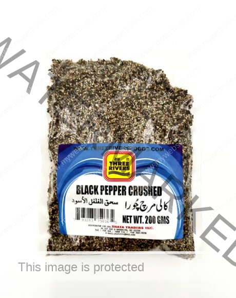 Three Rivers Black Pepper Crushed 200 gm