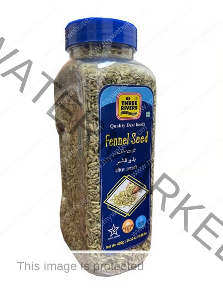 Three Rivers Fennel Seed 400 gm JAR