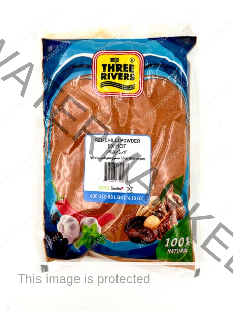 Three Rivers Red Chili Powder Extra Hot 400 gm