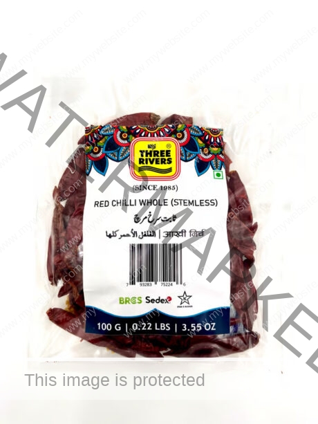 Three Rivers Red Chili Whole Long 100 gm