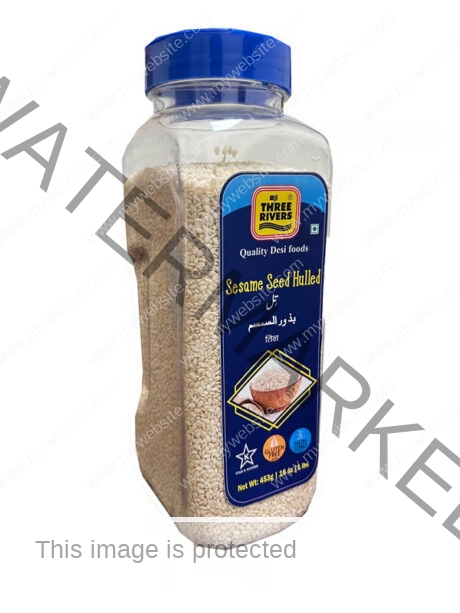 Three Rivers Sesame Seeds Hulled 453 gm JAR