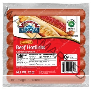 AL SAFA Beef Hot Links ( Cooked ) 12 oz