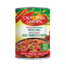 CALIFORNIA GARDEN Fave Beans Peeled W/Chilli 16 oz
