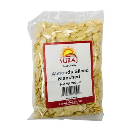 SURAJ Almond Sliced Blanched 200 gm
