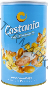 CASTANIA Unsalted Mixed Nuts 453 gm