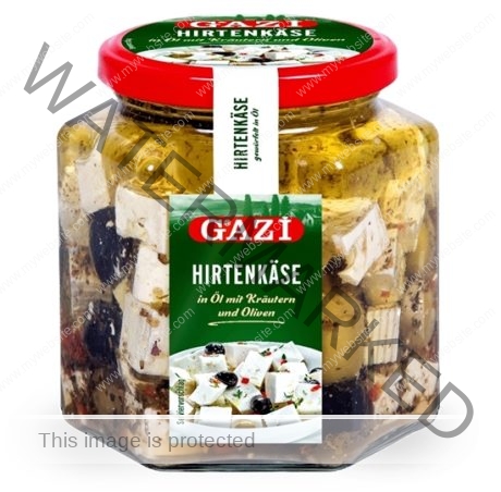 GAZI White Cheese in Oil W/ Herbs & Olives 300 gr