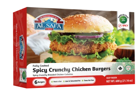AL SAFA Spicy Crunchy Chicken Patties 6 pcs