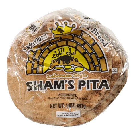 SHAM'S Lebanese style W/W PITA -MEDIUM 14 OZ