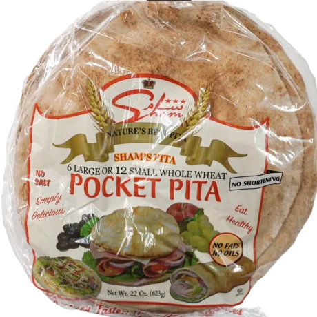 SHAM'S Whole Wheat Pita LARGE 5 PCS