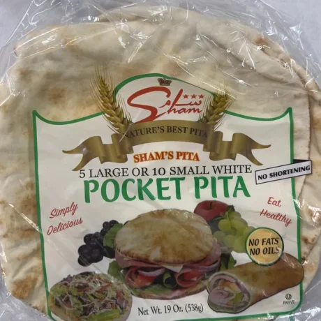 SHAM'S White Pita LARGE 5 PCS