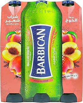 BARBICAN Case PEACH 6 Pack Drink X 11.1 fl oz