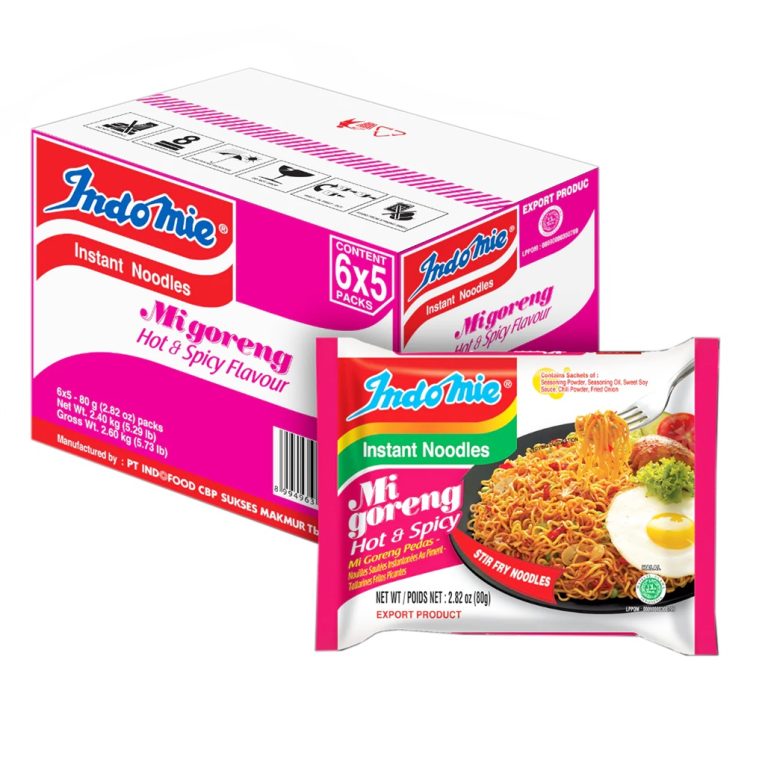 INDOMIE Migoreng Fried Noodles Spicy 5 pieces X 75 gm