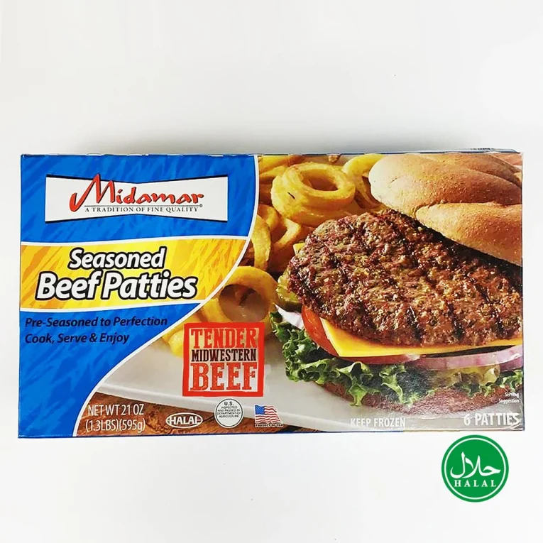 MIDAMAR Seasoned Beef Burger Patties 1.5 lb - 6 pcs