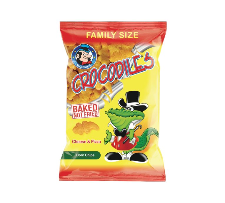 MR. CHIPS Crocodile Chips Cheese + Pizza 90 gm