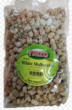 NAZO Dried White Mulberries 7 oz