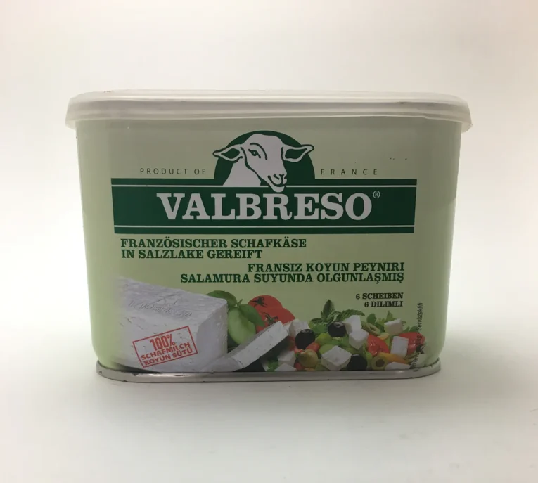 VALBRESO French Feta Cheese 600 gm TIN