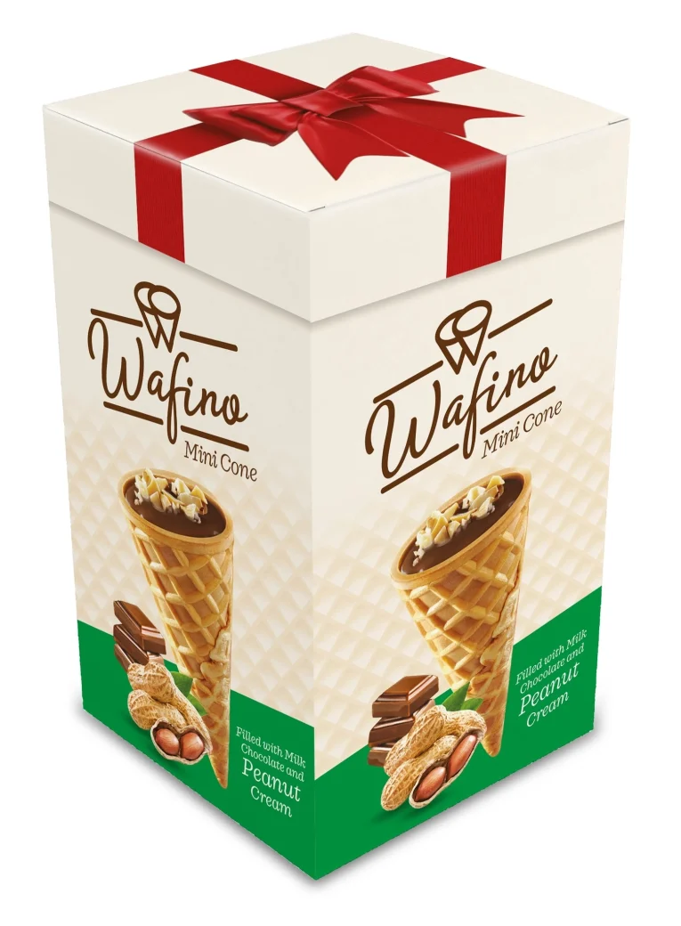 WAFINO Mini Cornet Peanut 10 gr x 18