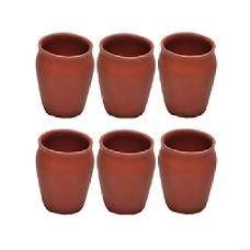 DULHAN Classic Clay Mug / Glass 6 PC SET