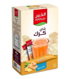ALKHAIR Chai Karak Sugar Free w/Ginger 20 gm x 12 Sticks