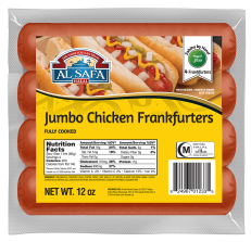 AL SAFA Jumbo Chicken Franks (Cooked) 12 oz
