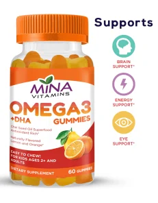 MINA Halal Vitamins OMEGA 3 + DHA 60 CT