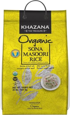 KHAZANA Sona Masoori Rice 20 LB