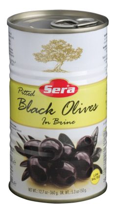SERA Black Olives Pitted 360 gr