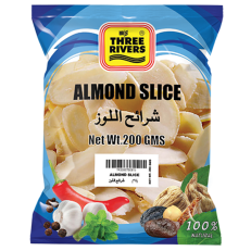 Three Rivers Almond Sliced With Skin 200 gm